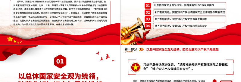 加强知识产权领域国家安全屏障PPT健全知识产权安全治理工作机制党课学习课件