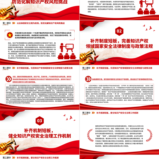加强知识产权领域国家安全屏障PPT健全知识产权安全治理工作机制党课学习课件