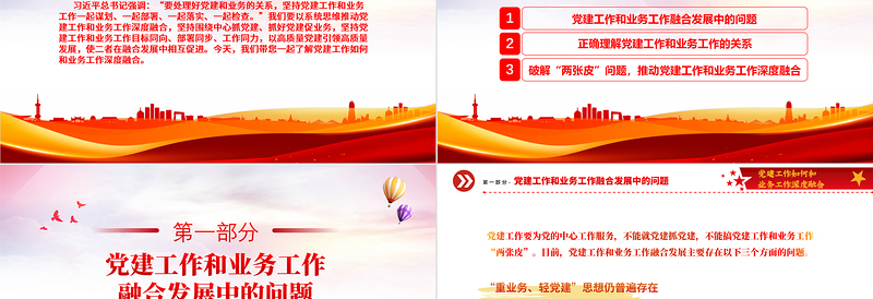 党建工作如何和业务工作深度融合PPT高质量党建引领高质量发展微党课
