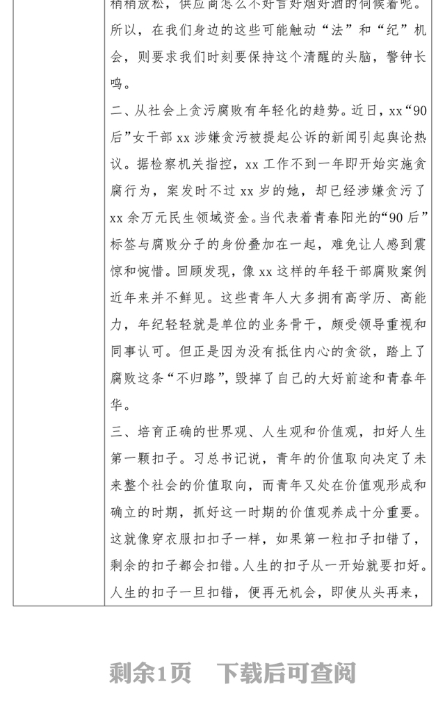 2021干部任职(廉洁)谈话记录表