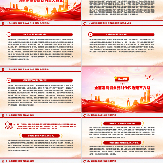 大气精美新时代新征程政治建军的科学指南PPT课件