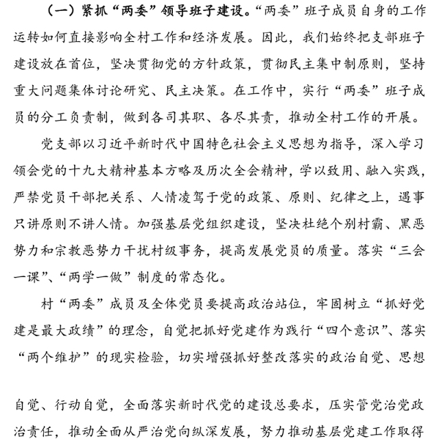 2篇村党支部书记述职报告工作总结汇报报告