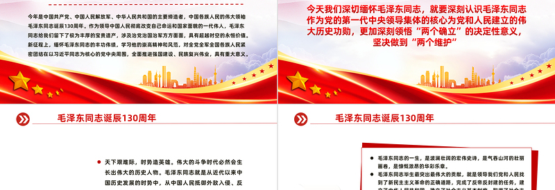 永远铭记毛泽东同志的丰功伟绩和崇高风范毛泽东同志诞辰130周年PPT课件