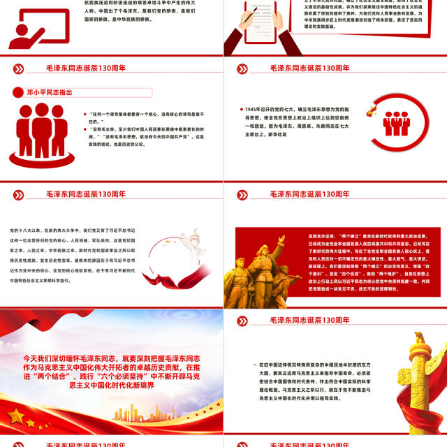 永远铭记毛泽东同志的丰功伟绩和崇高风范毛泽东同志诞辰130周年PPT课件
