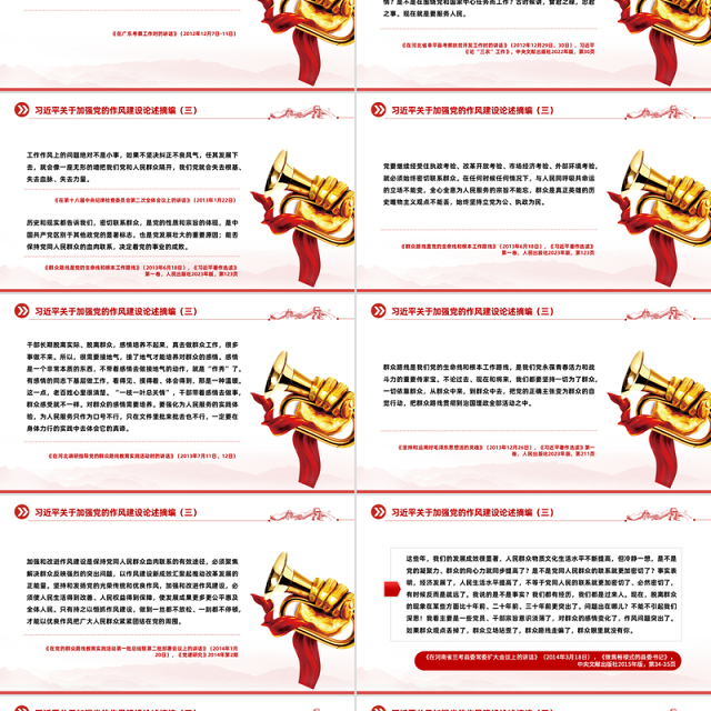 2025习近平关于加强党的作风建设论述摘编(三)PPT党课