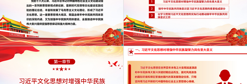 加强中华民族共同体建设ppt大气简洁深入学习习近文化思想民族融合篇基层党组织党支部党员干部学习党课课件