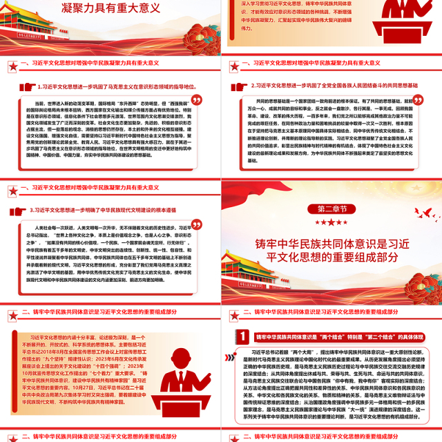 加强中华民族共同体建设ppt大气简洁深入学习习近文化思想民族融合篇基层党组织党支部党员干部学习党课课件