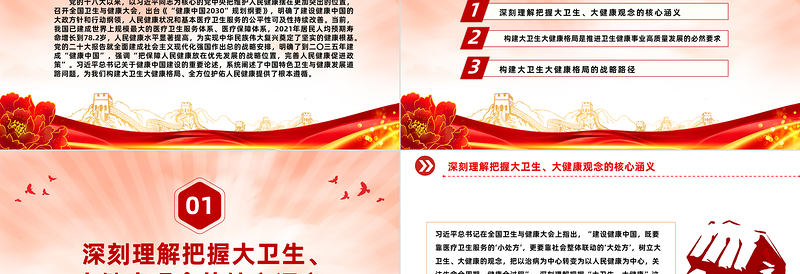 夯实强国建设民族复兴的健康根基PPT简约风学习关于健康中国建设的重要论述课件