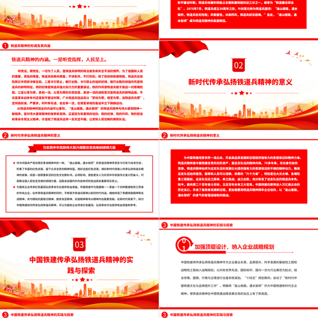 2022传承红色基因弘扬革命文化PPT精美党政风以新时代传承弘扬铁道兵精神为例专题党课党建课件