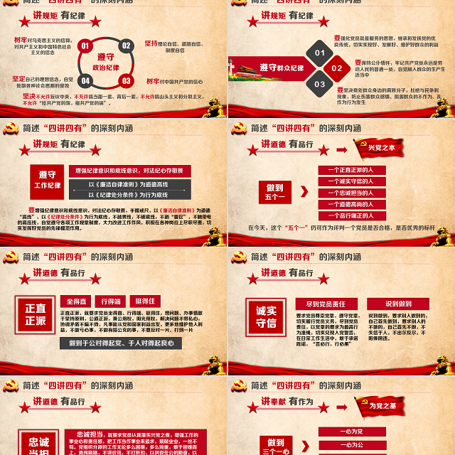 精美大气四讲四有专题教育PPT