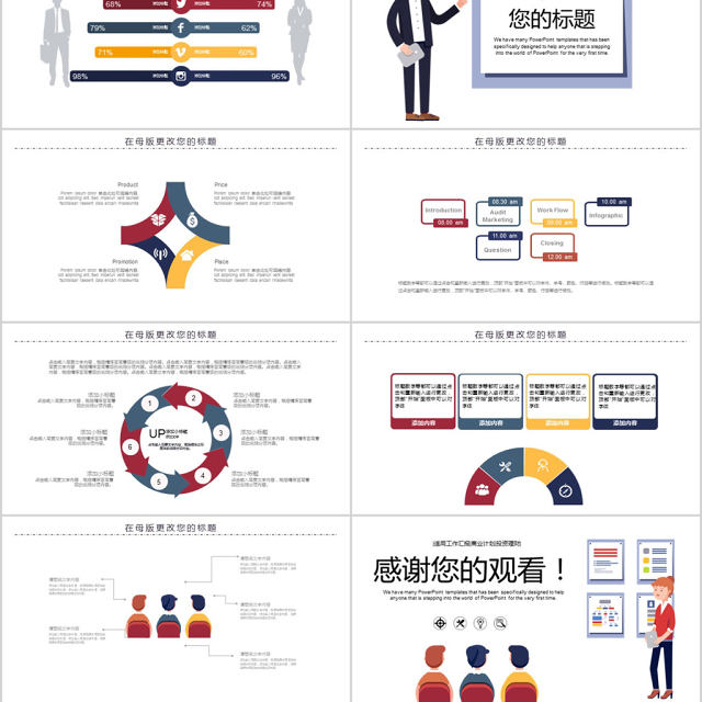 2018卡通风格企业员工培训ppt模板