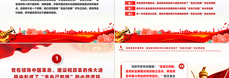走自己的路”是开辟中国式现代化道路的逻辑基点和关键支点PPT党建风学习教育党课课件