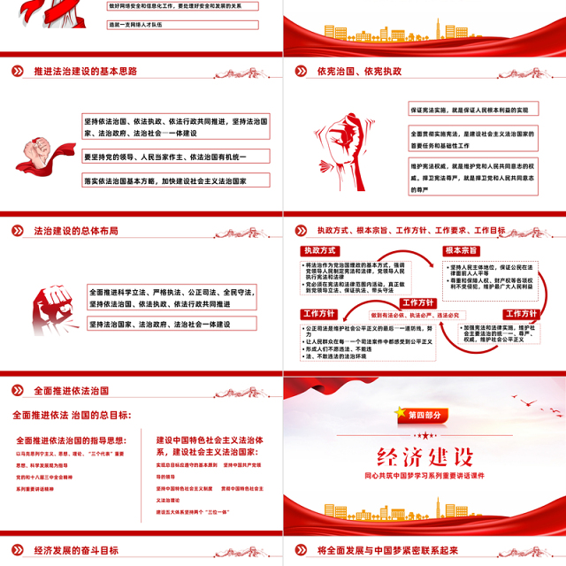 2022同心共筑中国梦PPT红色简约同心共筑中国梦学习系列重要讲话课件