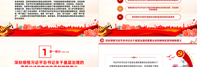 基层治理强基固本PPT党政风党员干部学习教育党课课件