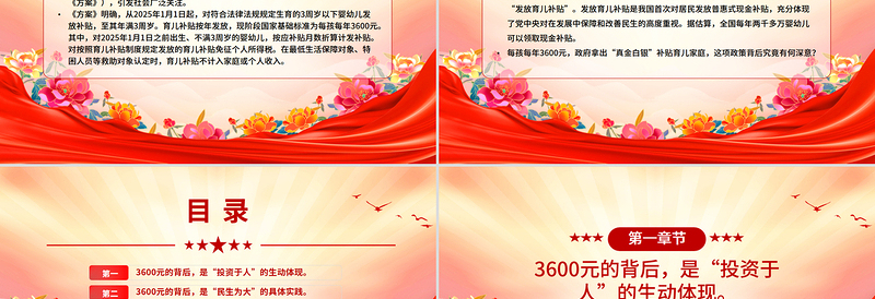 简洁实用育儿补贴3600元背后的三重深意PPT课件