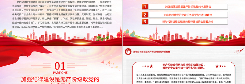 2024把党的纪律建设摆在更加突出位置PPT大气精美党纪学习教育微党课