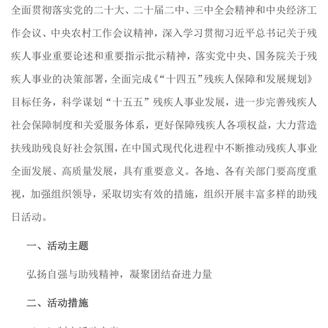 第三十五次全国助残日PPT弘扬自强与助残精神凝聚团结奋进力量课件(讲稿)