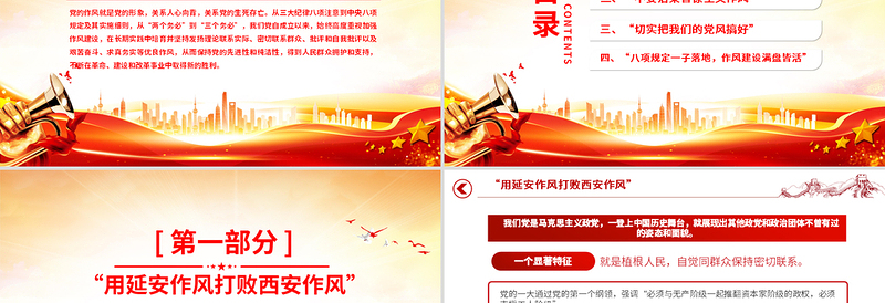 党史上的作风建设PPT红色精美作风建设永远在路上党课课件