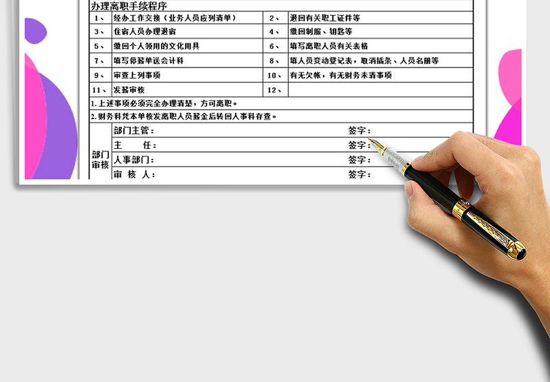 2021年离职申请通知单