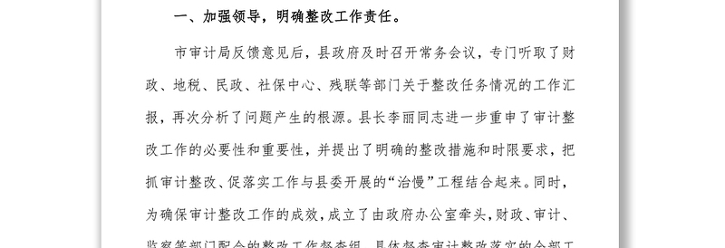 (3篇)财务审计整改报告