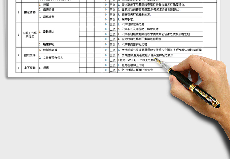 2021年危险源辨识、风险评价和风险控制措施表