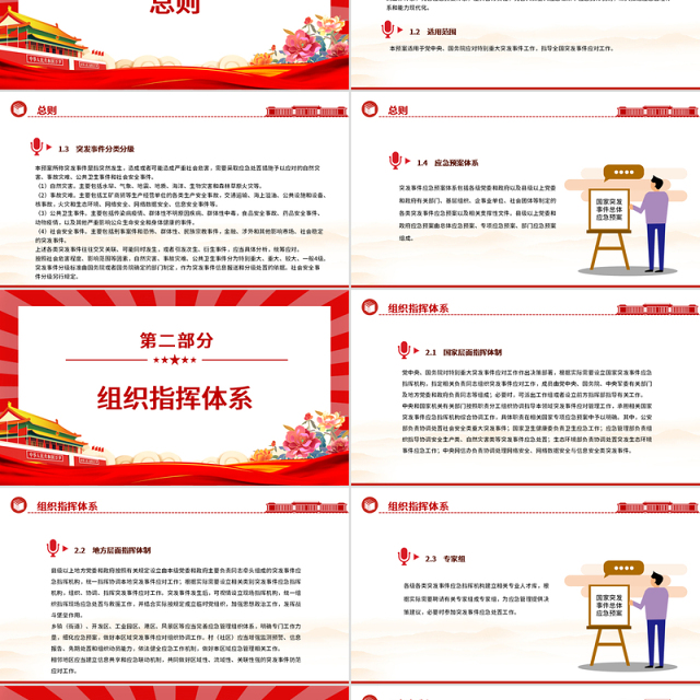 2025《国家突发事件总体应急预案》PPT简洁风防范化解重大安全风险课件下载