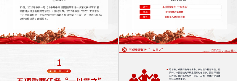 2025中央一号文件中的“一以贯之”和改革举措PPT课件下载