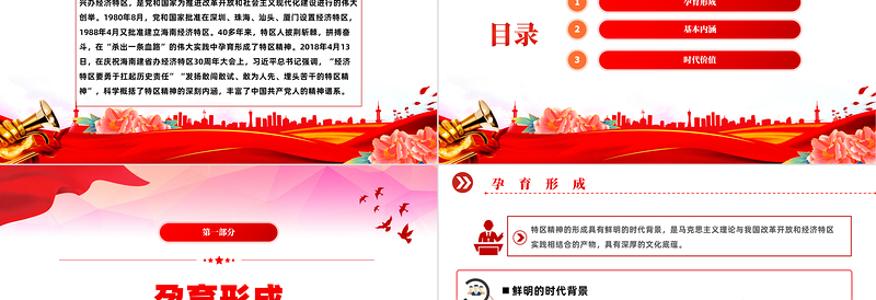特区精神PPT敢闯敢试敢为人先埋头苦干中国共产党人精神谱系党课