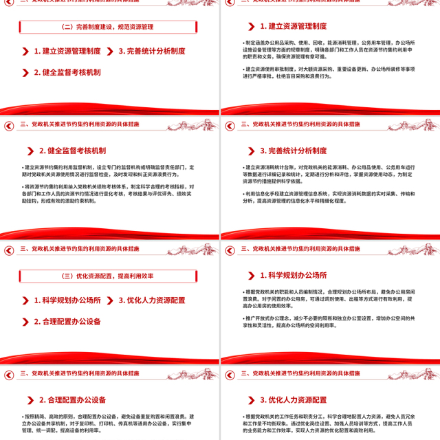 党政机关节约集约利用资源PPT简洁风厉行节约反对浪费党课课件