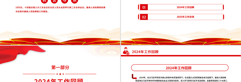 2025最高人民检察院工作报告PPT两会精神课件