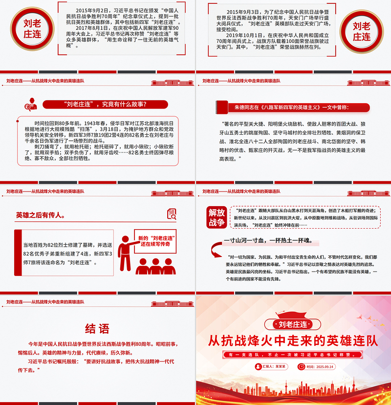 从抗战烽火中走来的英雄连队刘老庄连PPT课件