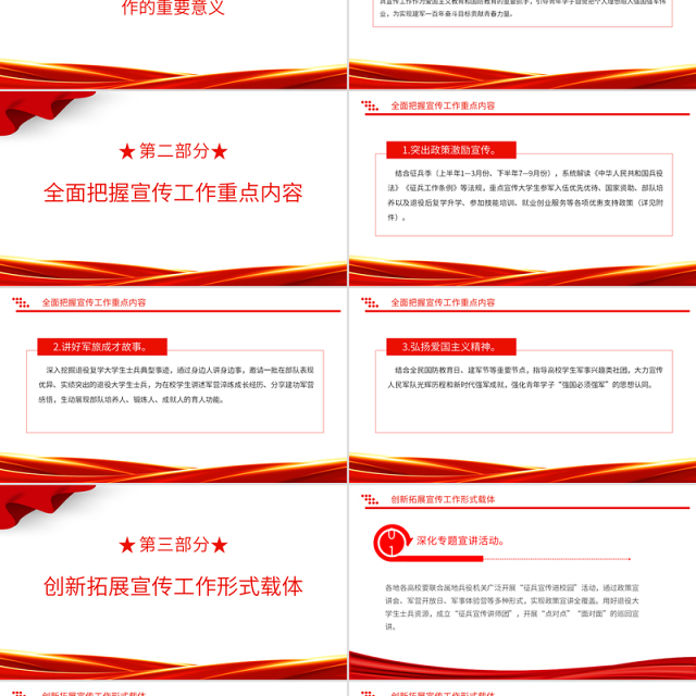 精美时尚关于做好2025年高校学生征兵宣传工作的通知PPT课件模板