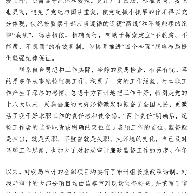 纪检干部关于教育整顿个人剖析材料