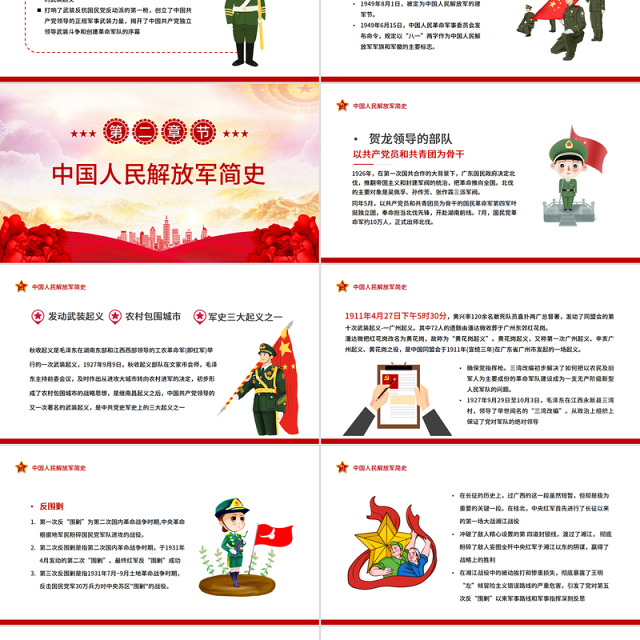 八一建军节PPT红色精美2025热烈庆祝中国人民解放军建军98周年党课下载