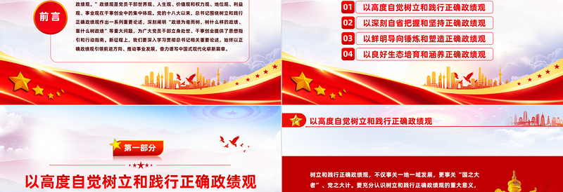 党政风牢固树立和践行正确政绩观PPT学习思想主题教育专题民主生活会课件
