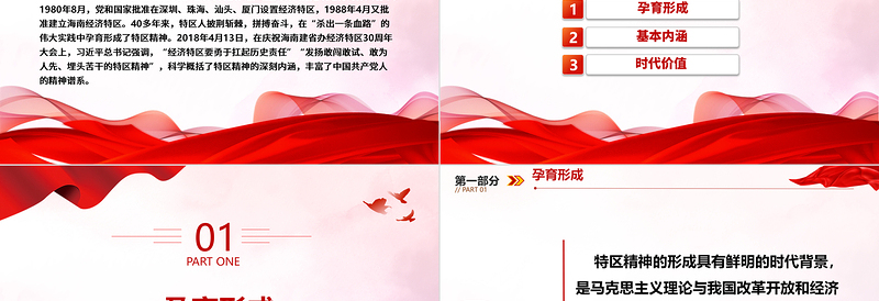 新时代敢为人先的特区精神ppt精品大气精神谱系意识形态微党课