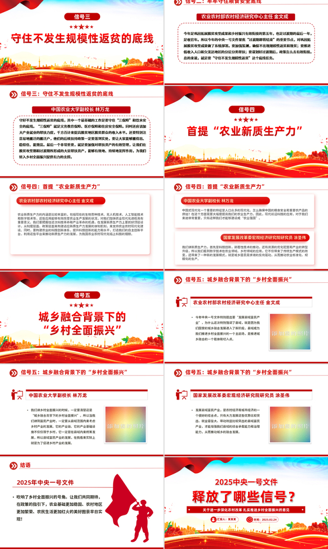 2025中央一号文件释放了哪些新信号PPT党课课件