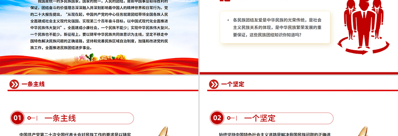 大气精美石榴花开美美与共PPT民族团结知识宣传课件下载