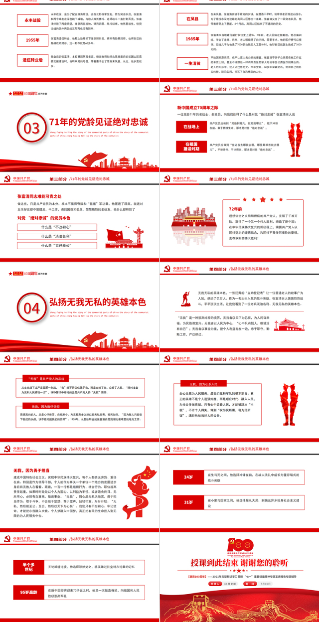 2021讲好中国共产党的故事之张富清事迹ppt