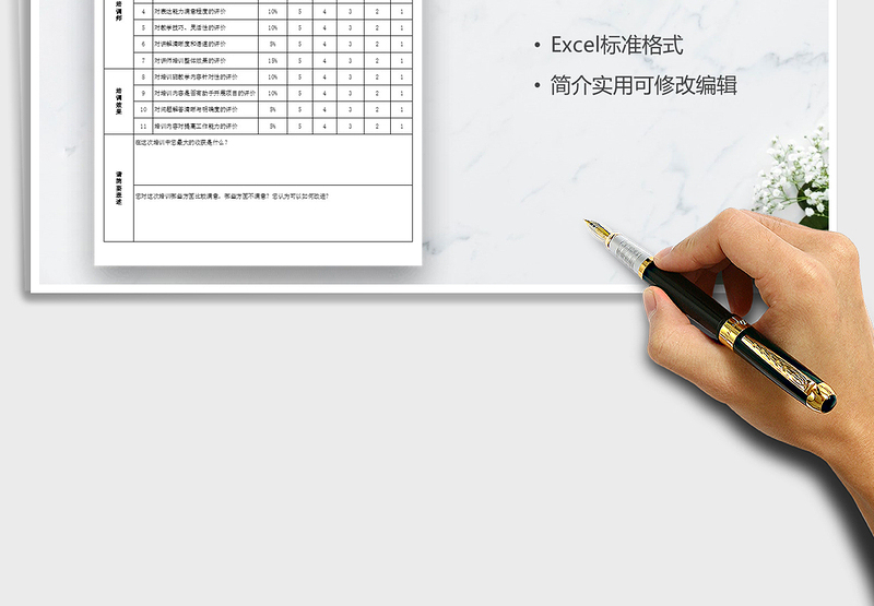 2021年培训课程质量评估表