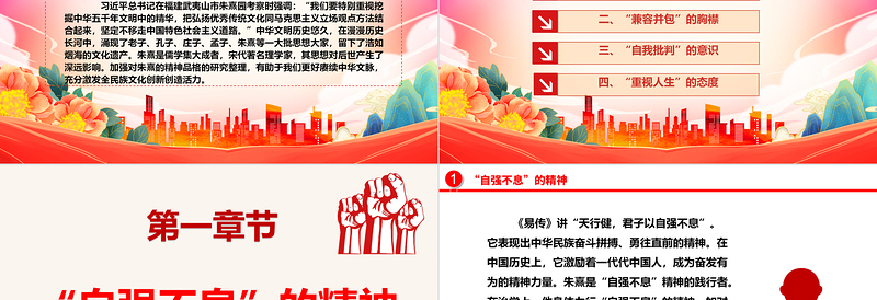 2023朱熹精神品格的价值意蕴ppt精美党政风弘扬优秀传统文化基层党组织党员学习培训党课课件