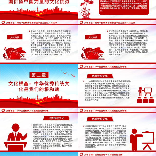 做好新时代新征程宣传思想文化工作PPT红色大气2023从四个维度深刻领会习近平文化思想党课课件