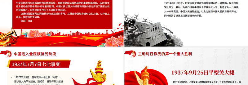 纪念中国人民抗日战争暨世界反法西斯战争胜利80周年PPT牢记使命吾辈自强课件下载