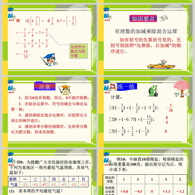 有理数的乘除法复习课件PPT