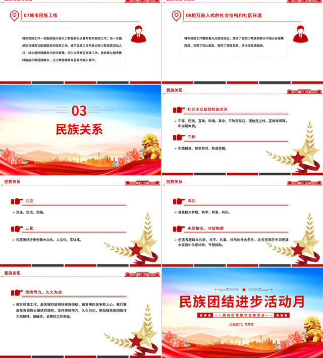 9月民族团结进步活动月PPT民族团结知识应知应会课件