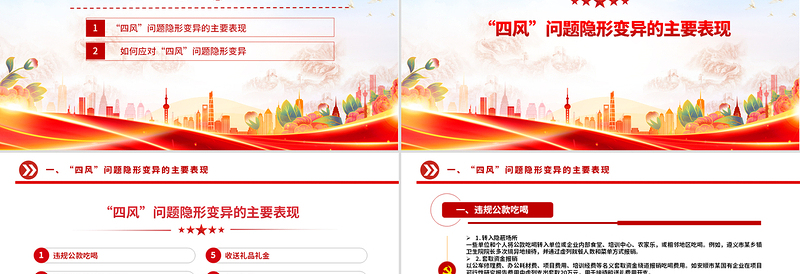 精品“四风”问题隐形变异有哪些表现PPT廉政微党课