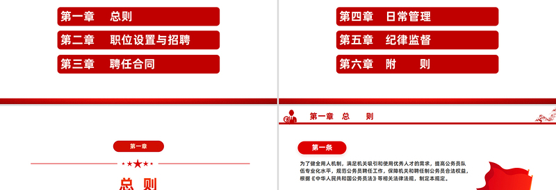 创意简洁风聘任制公务员管理规定(试行)PPT下载