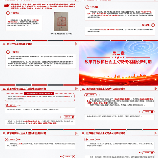 2025庆祝中华全国总工会成立100周年PPT党政风回顾百年工运史汲取奋进力量课件
