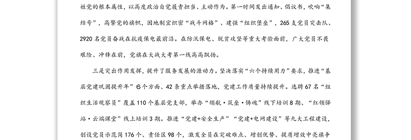 公司2022年推进基层党建高质量发展的工作报告