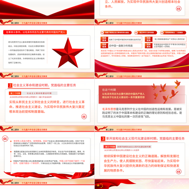 十九届六中全会公报学习PPT党建风深入学习党的百年奋斗重大成就和历史经验专题党课课件